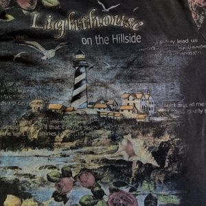 Black Lighthouse Mid-sleeve T-shirt